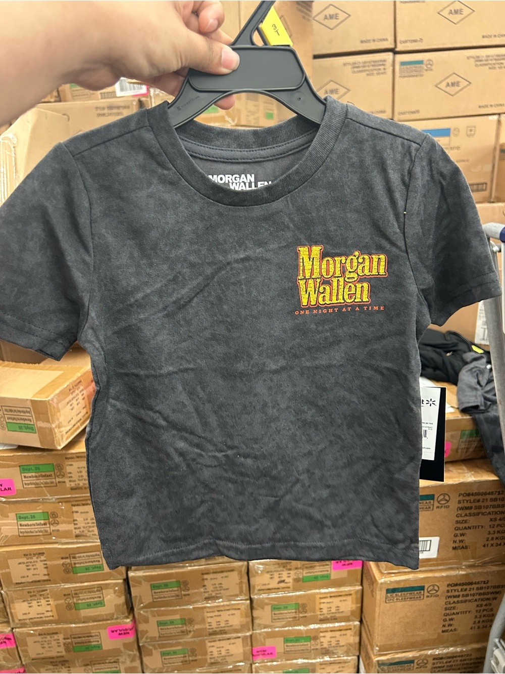 Morgan Wallen Kids Black Graphic Tee - "Morgan Wallen" Logo size 3
